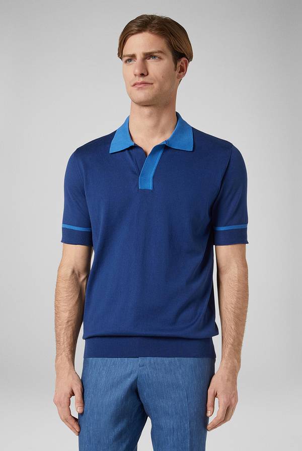 Pull Pal Zileri Polo in maglia con dettagli a contrasto Offerte speciali