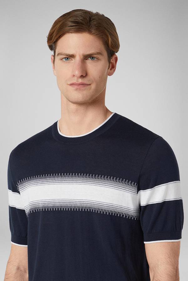 Pull Pal Zileri Maglia girocollo in seta e cotone Rilascio limitato