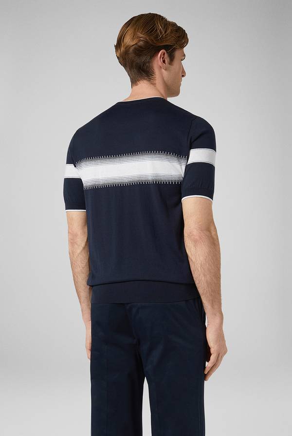 Pull Pal Zileri Maglia girocollo in seta e cotone Rilascio limitato