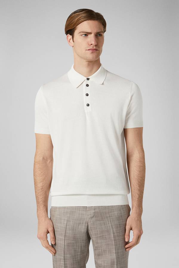 Pull Pal Zileri Polo in maglia di seta e cotone Promozione temporanea