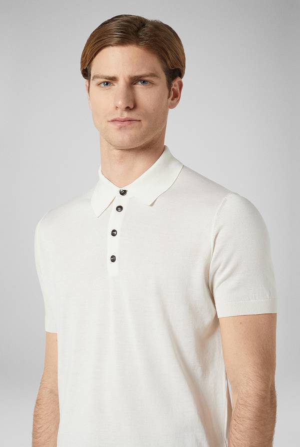 Pull Pal Zileri Polo in maglia di seta e cotone Promozione temporanea