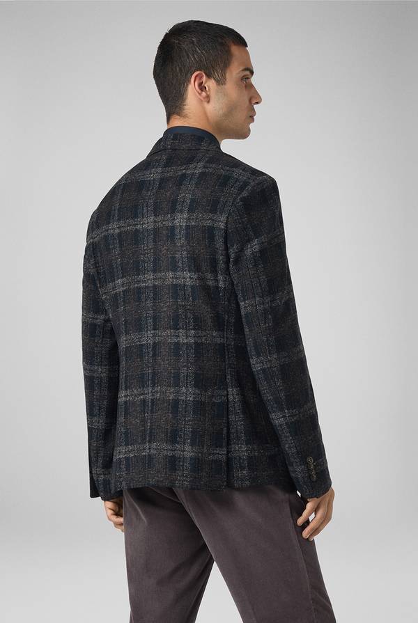 Pull Pal Zileri Giacca blu navy con motivo macro check Super sconto