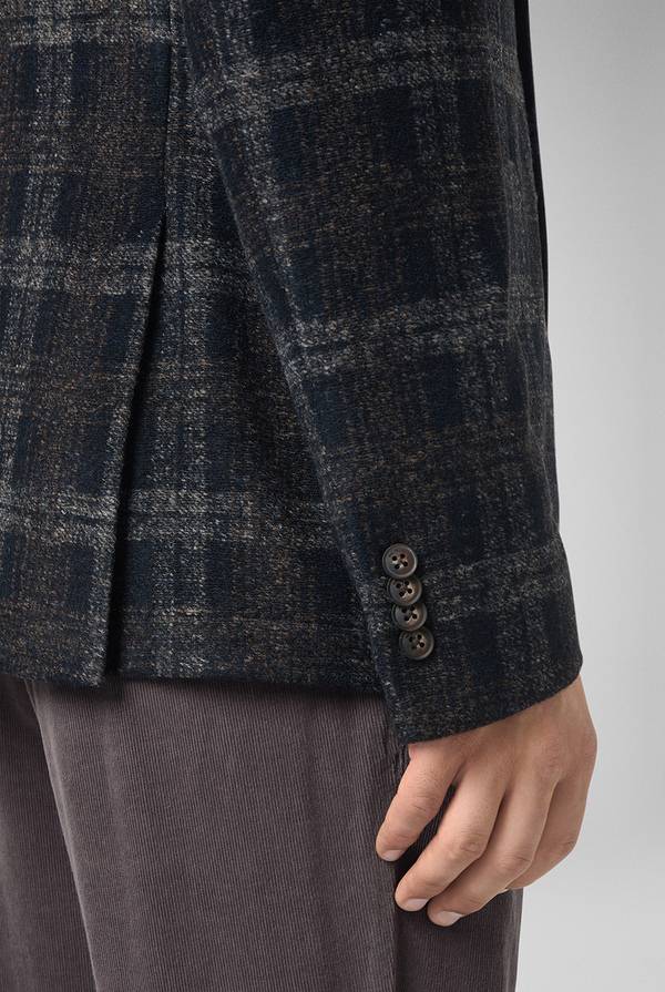 Pull Pal Zileri Giacca blu navy con motivo macro check Super sconto