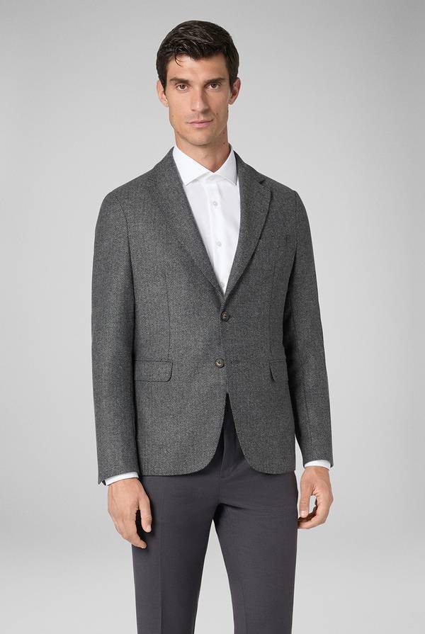 Pull Pal Zileri Giacca in lana tecnica con motivo spina di pesce 50% di sconto con spedizione gratuita