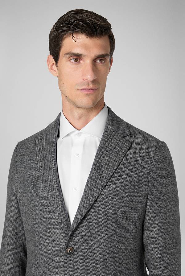 Pull Pal Zileri Giacca in lana tecnica con motivo spina di pesce 50% di sconto con spedizione gratuita