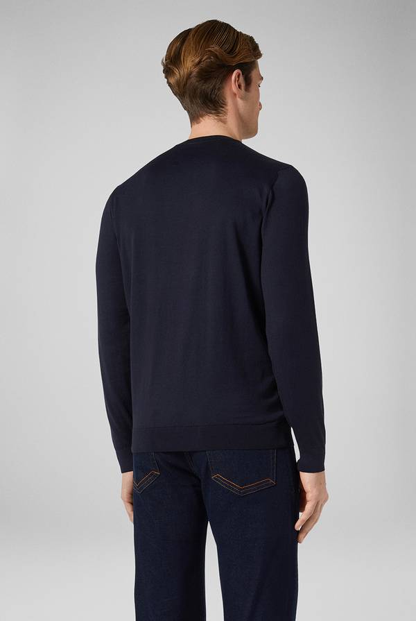 Pull Pal Zileri Girocollo in maglia con dettagli verde laguna Vendita
