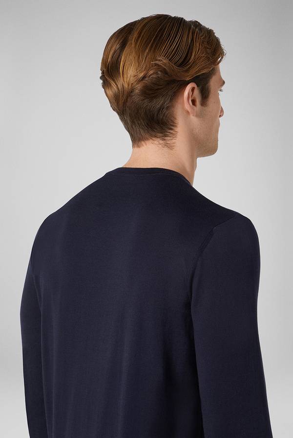 Pull Pal Zileri Girocollo in maglia con dettagli verde laguna Vendita