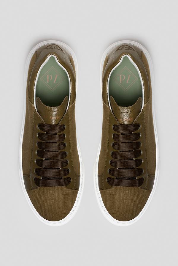 Pull Pal Zileri Sneakers in tela di cotone con dettagli in pelle Sconto
