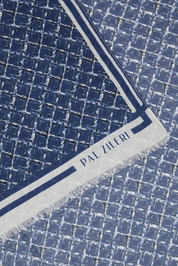 Pull Pal Zileri Sciarpa in modal e lana con fantasia geometrica Nuova