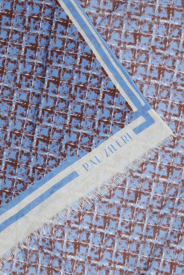 Pull Pal Zileri Sciarpa in modal e lana con fantasia geometrica Moda