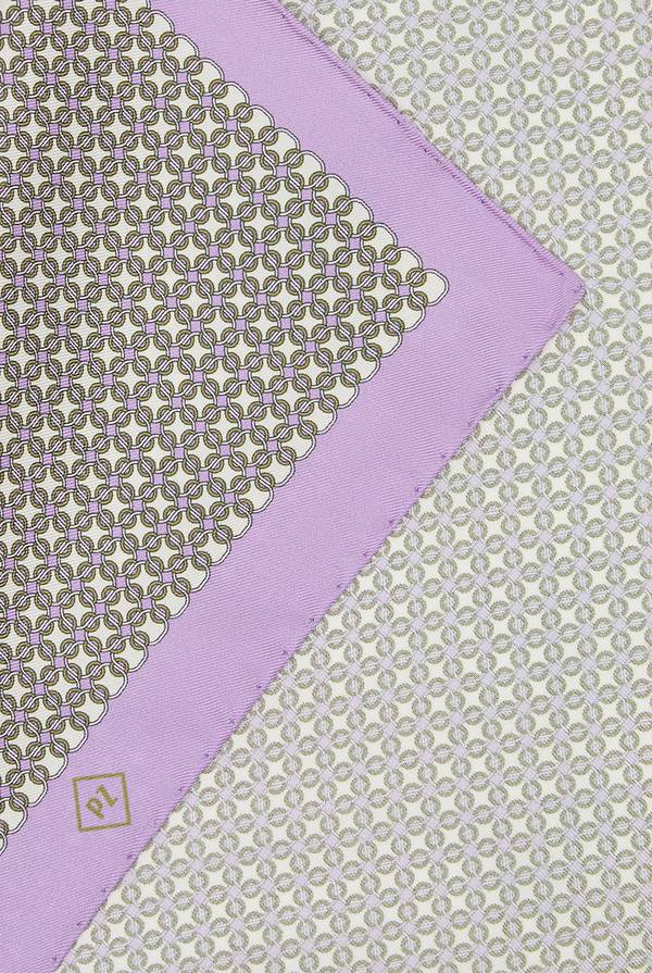 Pull Pal Zileri Pochette in seta stampata con piping a contrasto Grandi sconti