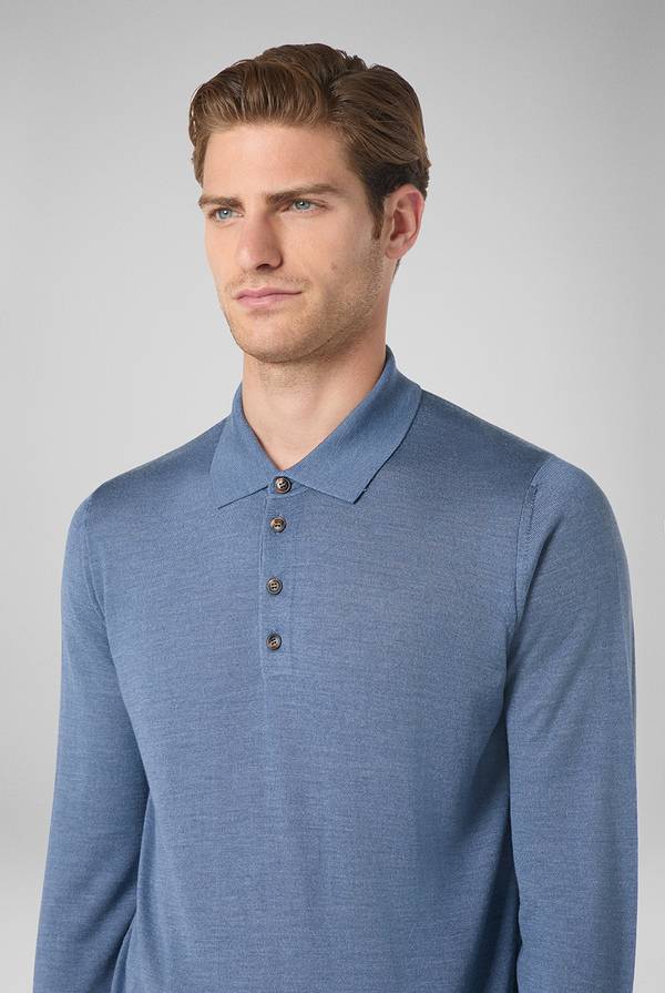Pull Pal Zileri Polo in lana e seta 50% di sconto per tempo limitato