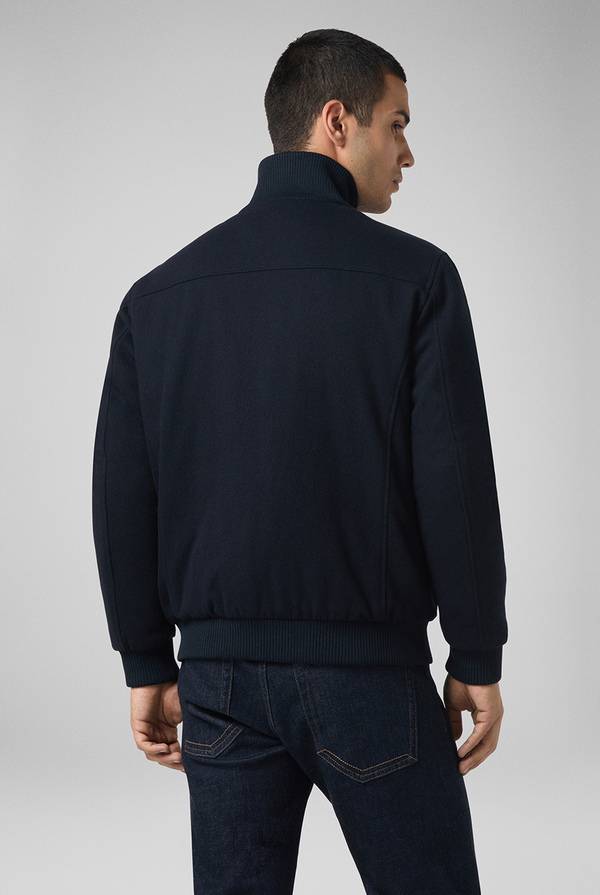 Pull Pal Zileri Bomber in lana tecnica con finiture in maglia a contrasto Qualità