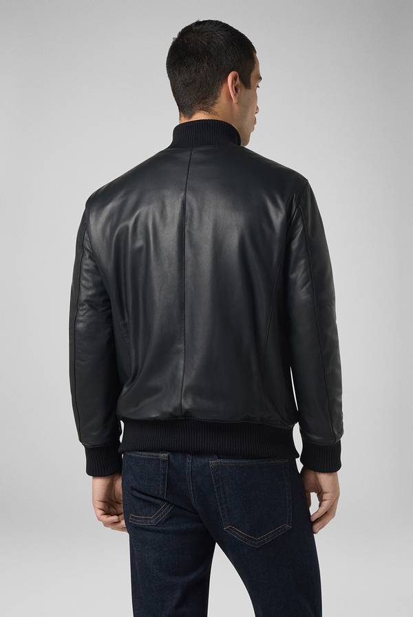 Pull Pal Zileri Bomber in pelle con colletto stand up Novità