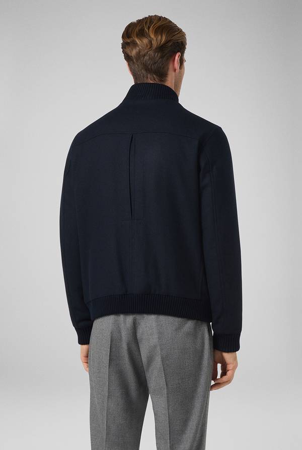 Pull Pal Zileri Blouson in lana blu navy Presa