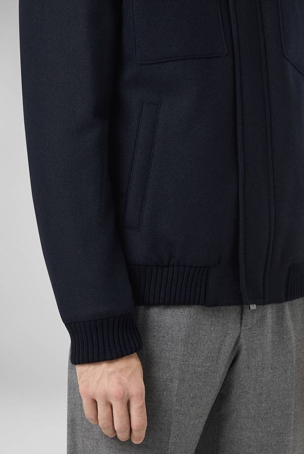Pull Pal Zileri Blouson in lana blu navy Presa