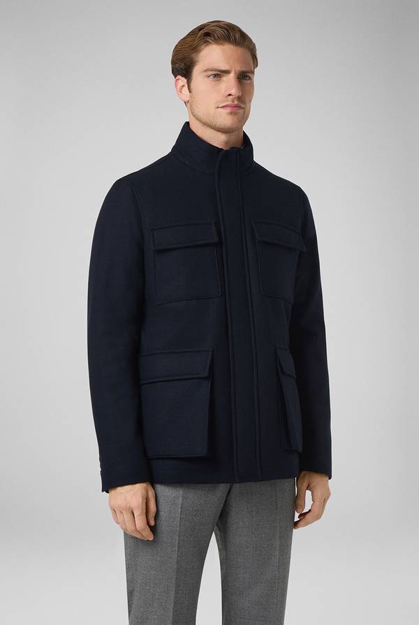 Pull Pal Zileri Field Jacket in lana tecnica resistente all'acqua Sconto
