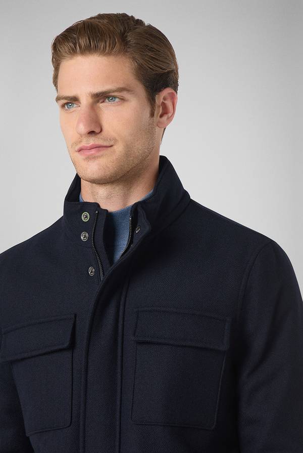 Pull Pal Zileri Field Jacket in lana tecnica resistente all'acqua Sconto
