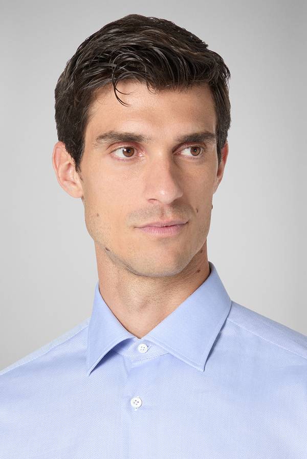 Pull Pal Zileri Camicia micro jacquard con collo Milano Vendita Calda