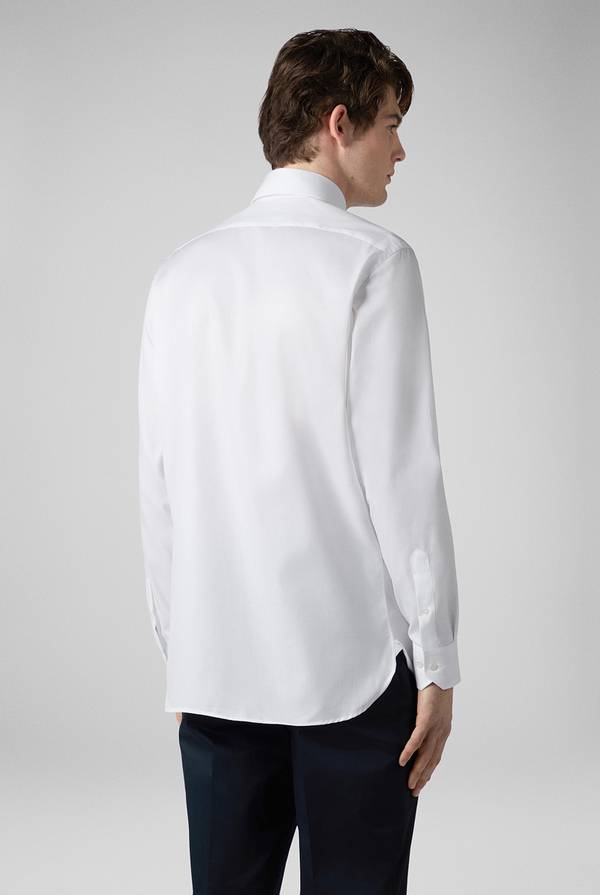 Pull Pal Zileri Camicia in cotone con trattamento anti-piega azzurra Offerte giornaliere