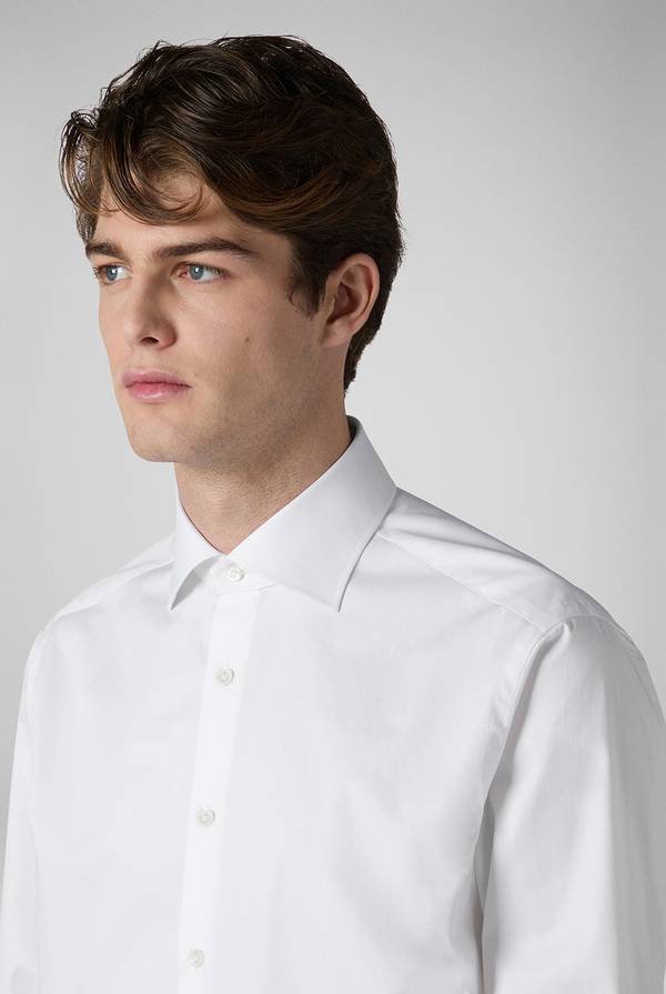 Pull Pal Zileri Camicia in cotone con polsini da gemelli Offerte speciali