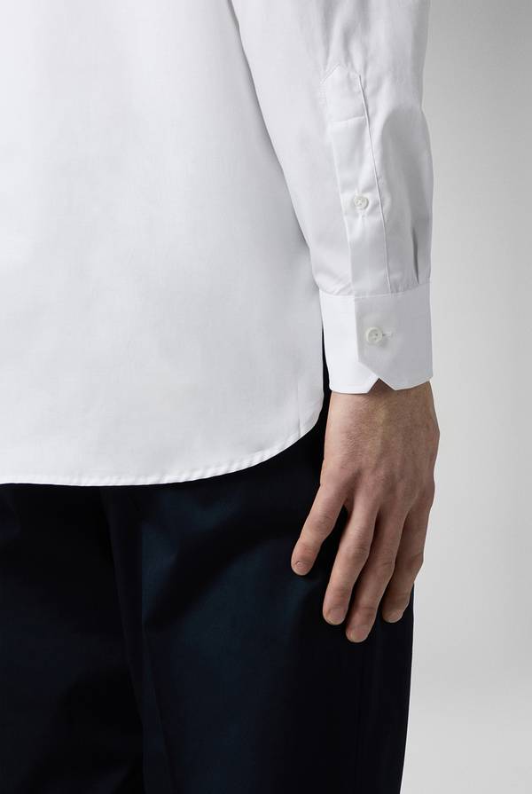 Pull Pal Zileri Camicia in cotone con polsini da gemelli Offerte speciali