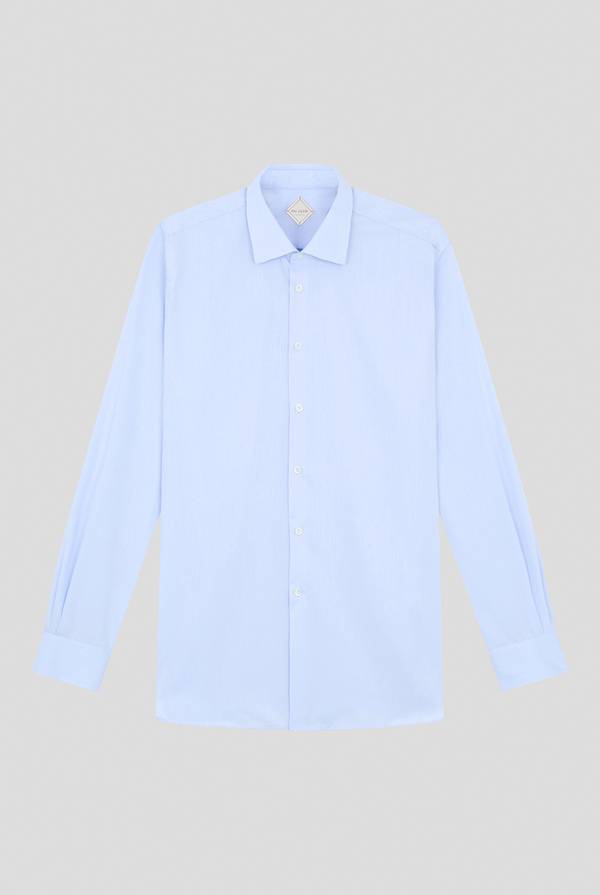 Pull Pal Zileri Camicia azzurra in cotone con collo Milano Sconti VIP