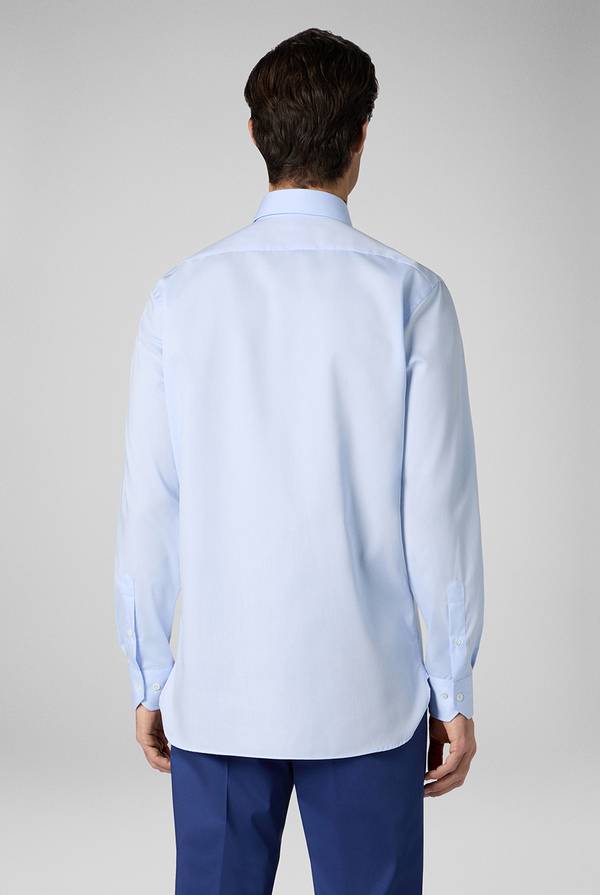 Pull Pal Zileri Camicia azzurra in cotone con collo Milano Sconti VIP