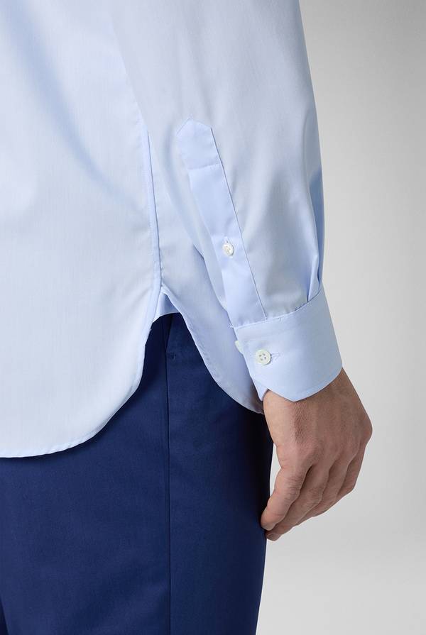 Pull Pal Zileri Camicia azzurra in cotone con collo Milano Sconti VIP