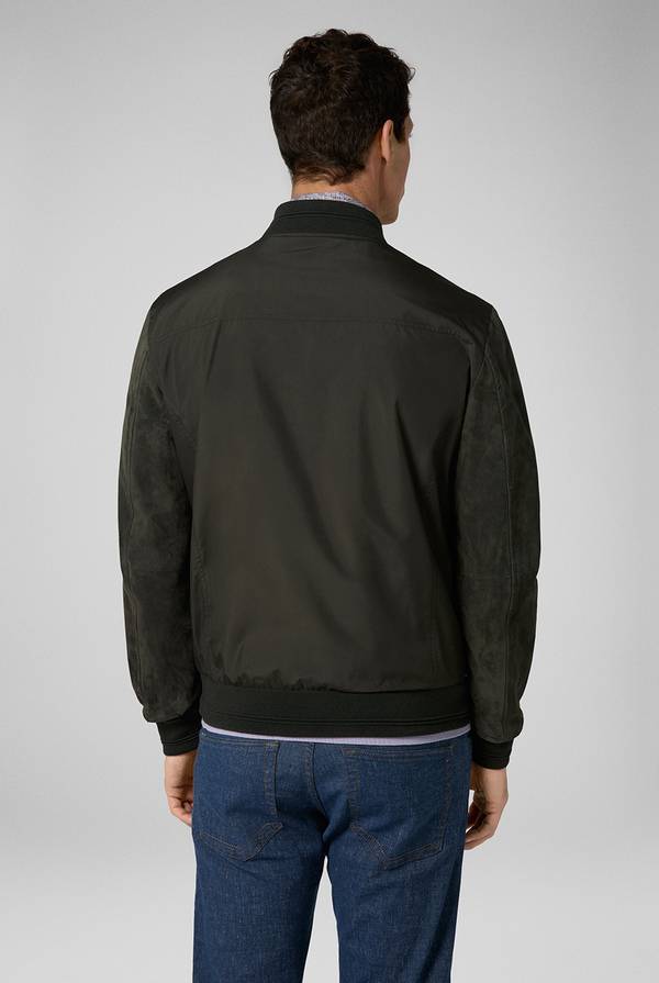 Pull Pal Zileri Varsity jacket in nylon con maniche in suede Outlet
