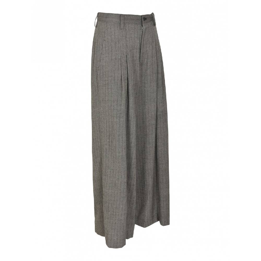 Y&#039;S YOHJI YAMAMOTO Pantaloni gessati con pences gamba larga Fino Al -60%