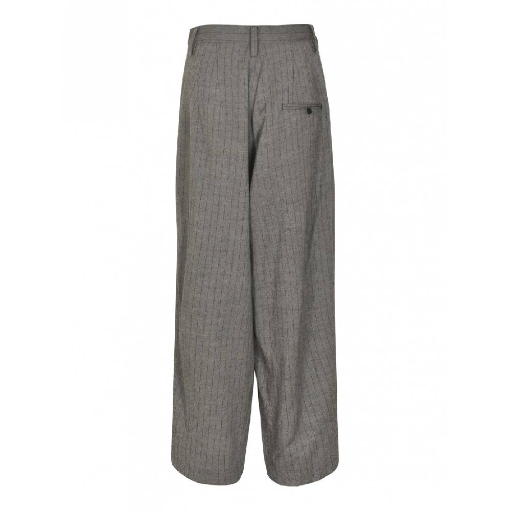 Y&#039;S YOHJI YAMAMOTO Pantaloni gessati con pences gamba larga Fino Al -60%