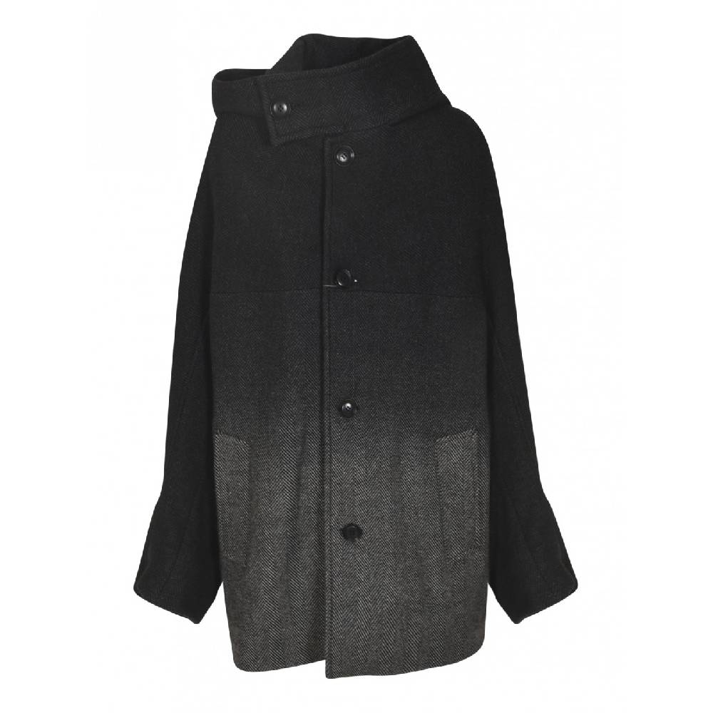 Y&#039;S YOHJI YAMAMOTO Caban drappeggiato con cappuccio Vendita Calda