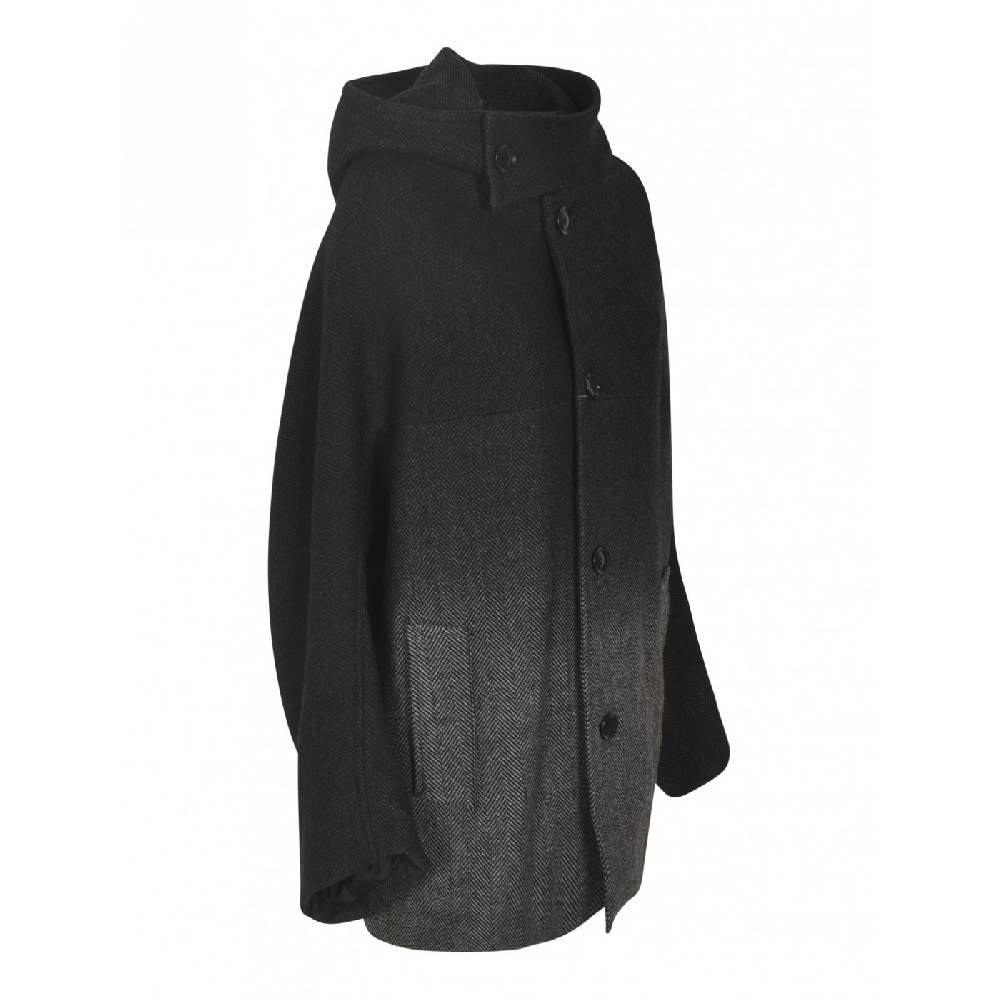 Y&#039;S YOHJI YAMAMOTO Caban drappeggiato con cappuccio Vendita Calda