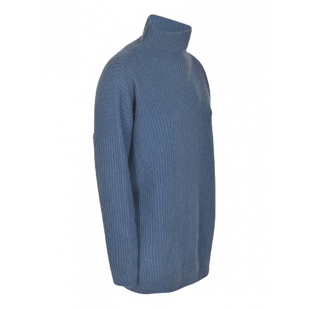F CASHMERE Maglia collo alto costa inglese Vendita Economica