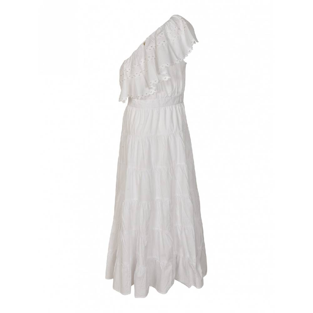 ANTIK BATIK Abito monospalla lungo con volant Online Outlet