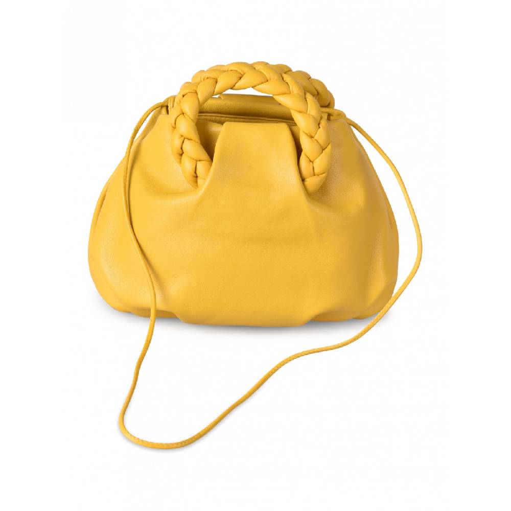 HEREU Bombon braided handle pleated crossbody Offerta temporanea