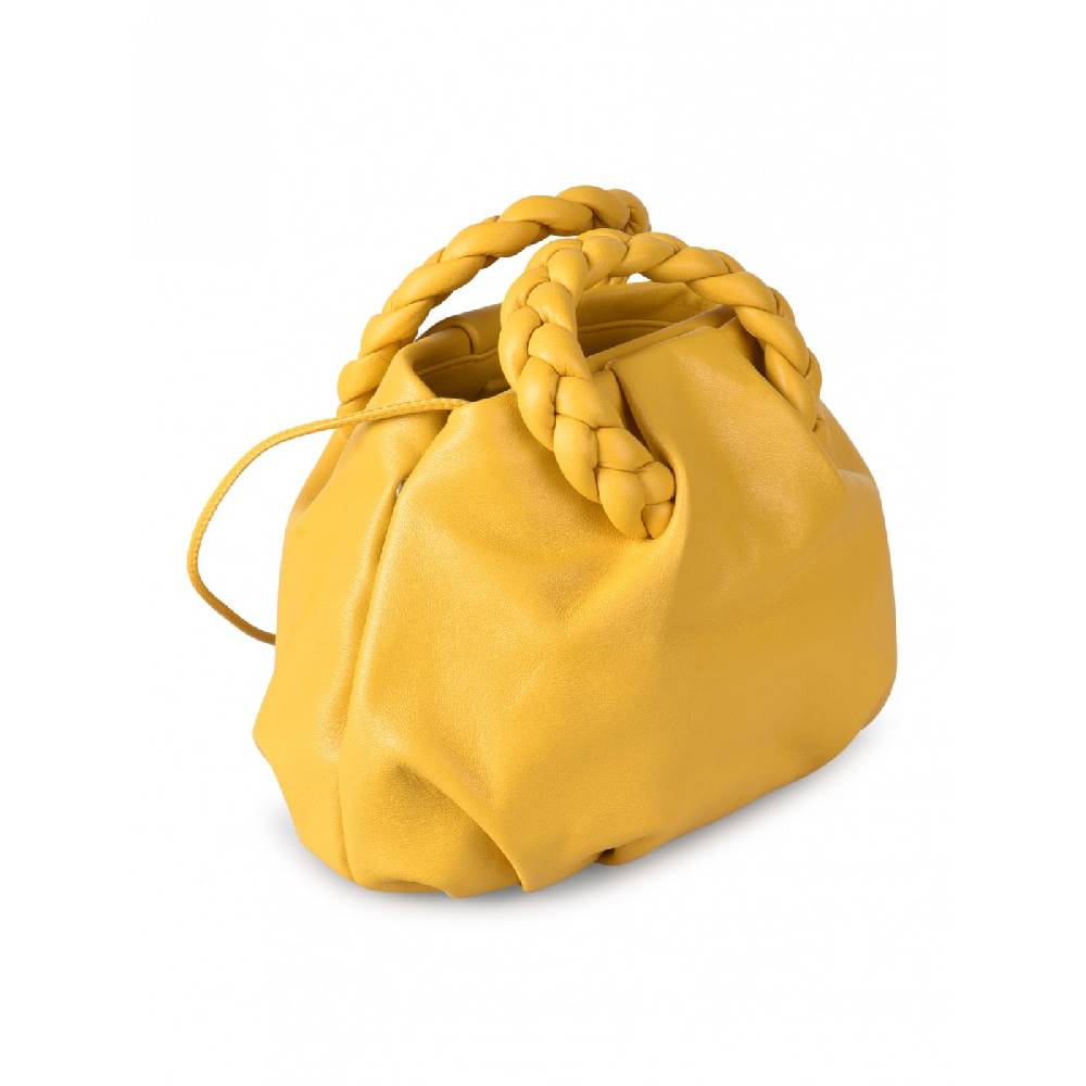 HEREU Bombon braided handle pleated crossbody Offerta temporanea