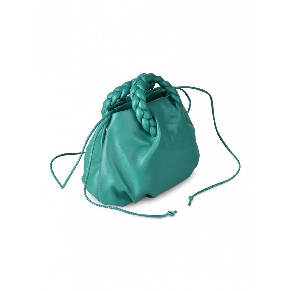 HEREU Bombon braided handle pleated crossbody Offerte esclusive