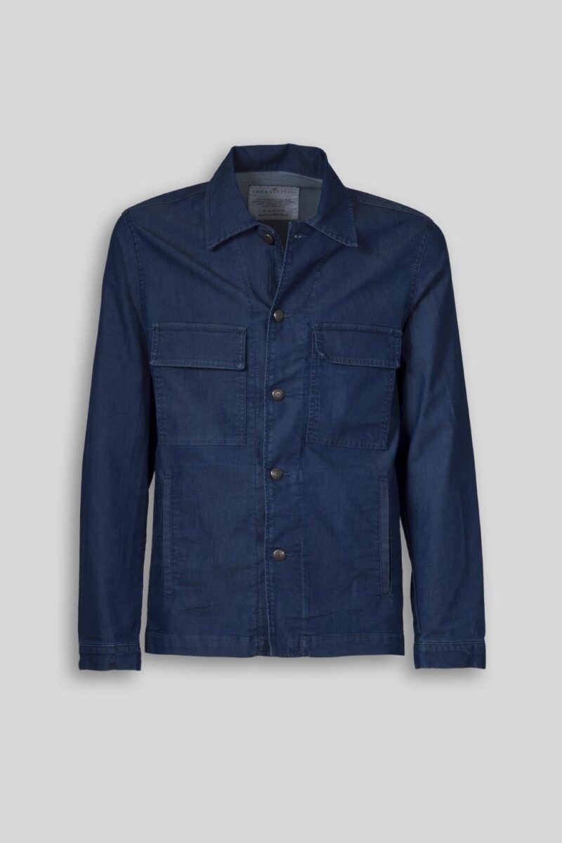﻿Luca Bertelli Overshirt effetto denim