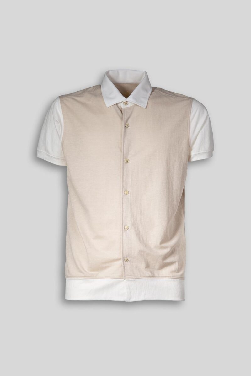 Luca Bertelli Polo camicia in piquet Saldi