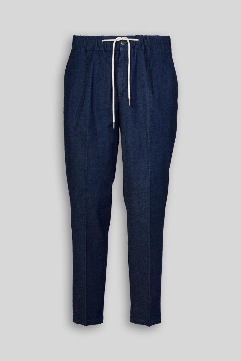 Luca Bertelli Pantalone in tessuto chambray Italia