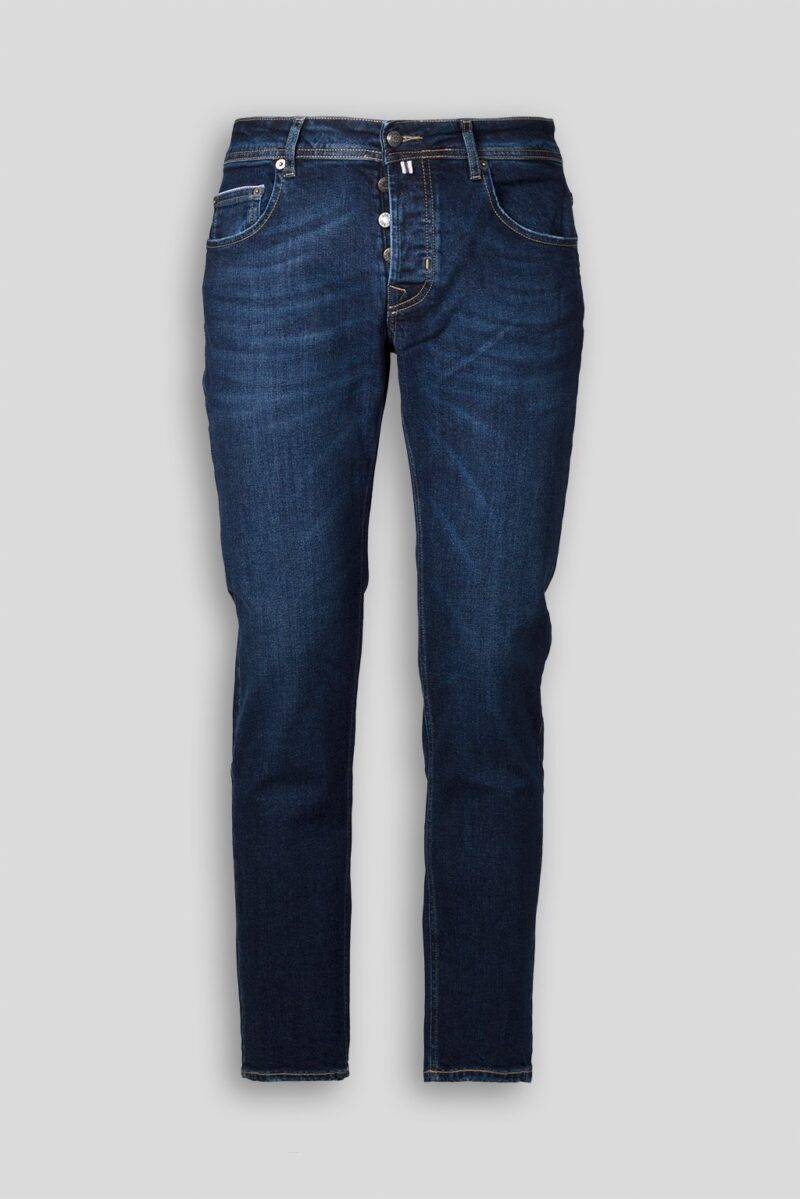 Luca Bertelli Jeans scuro stone washed Qualità