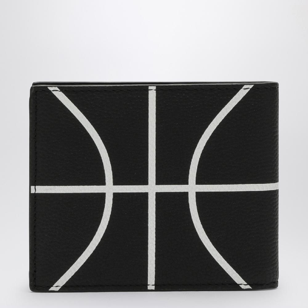 Off-Whiteu2122 Portafoglio bi-fold basketball nero in pelle Offerte speciali
