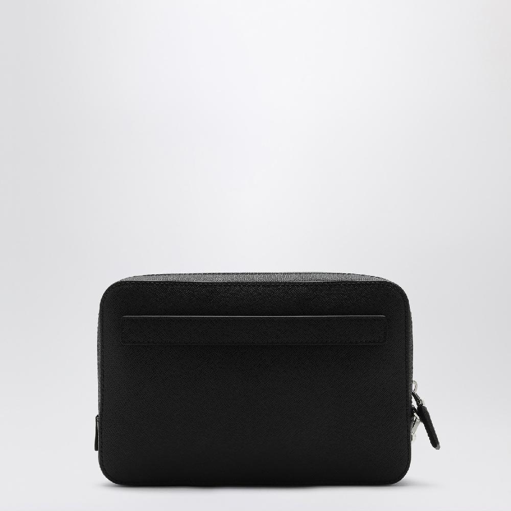 Prada Pouch nera in pelle Saffiano Only for today