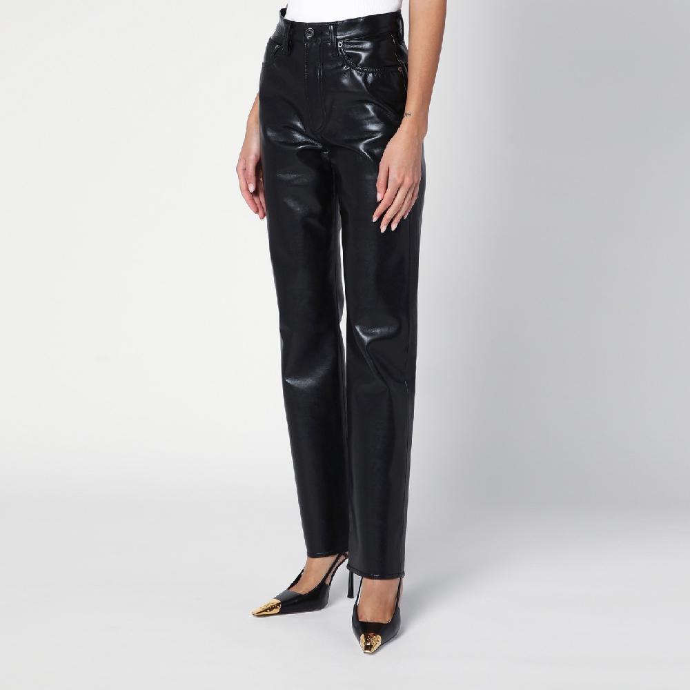 AGOLDE Pantalone nero in eco pelle In vendita