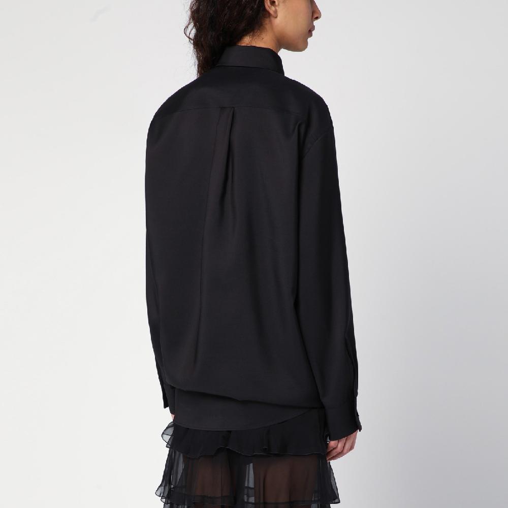 Valentino Garavani Camicia nera con coulisse 2025