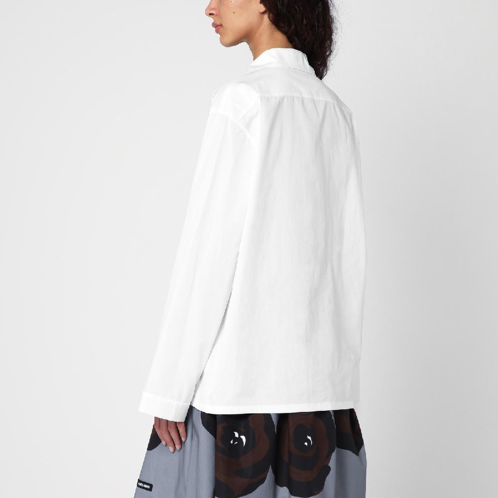 Miu Miu Camicia bianca in popeline con tasche Nuovo