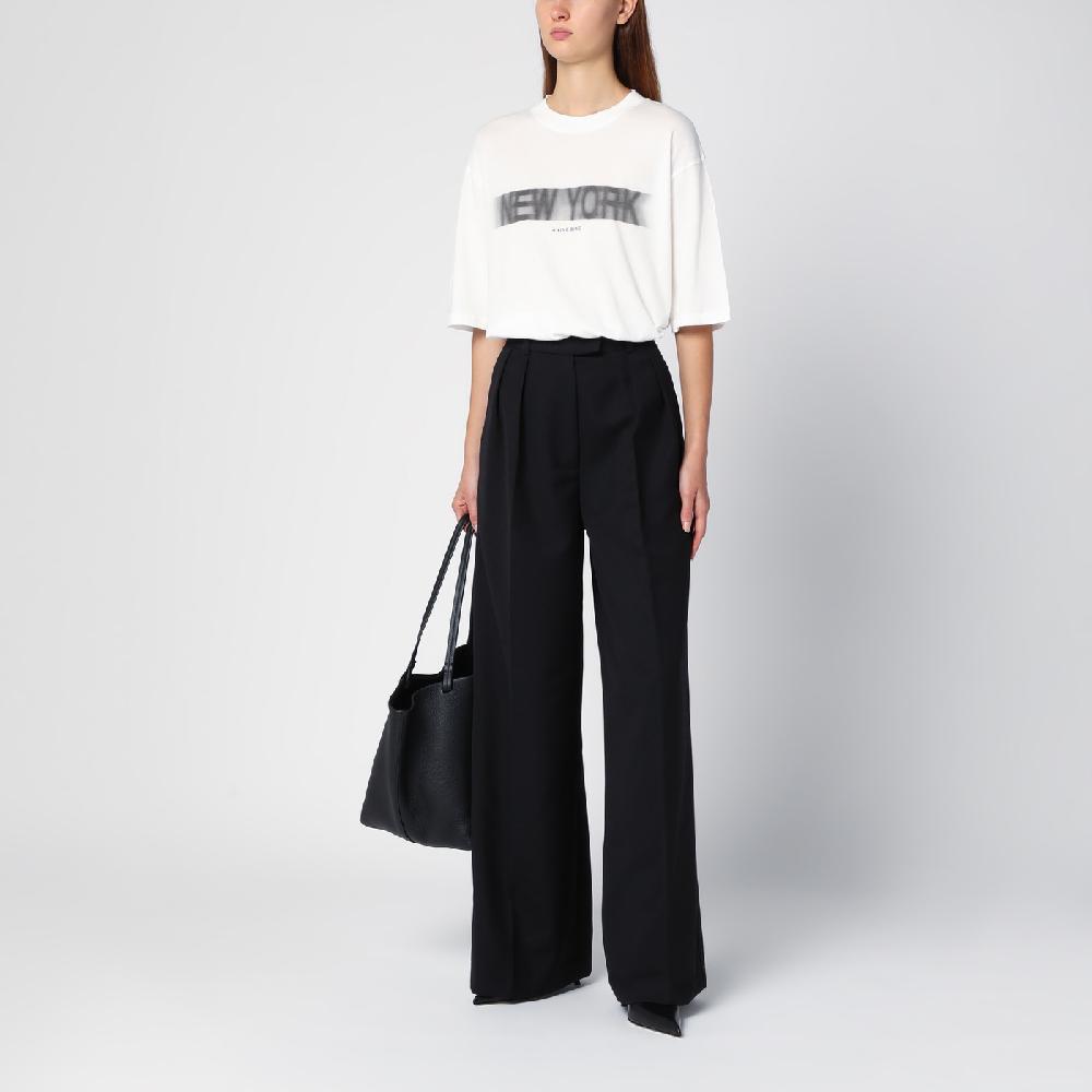 ANINE BING T-shirt over New York avorio Pezzi Unici