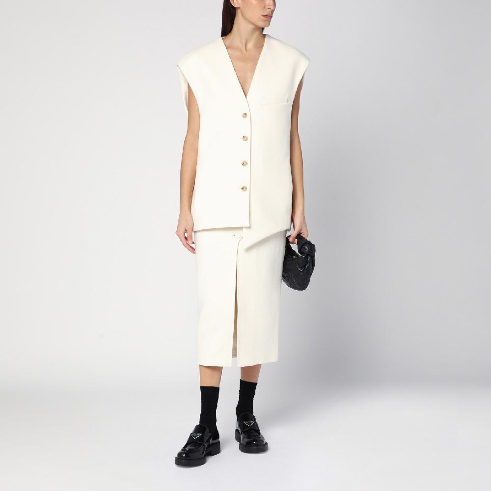 Margaux Lu00f6nnberg Gilet Wallis bianco in lana Qualità Garantita
